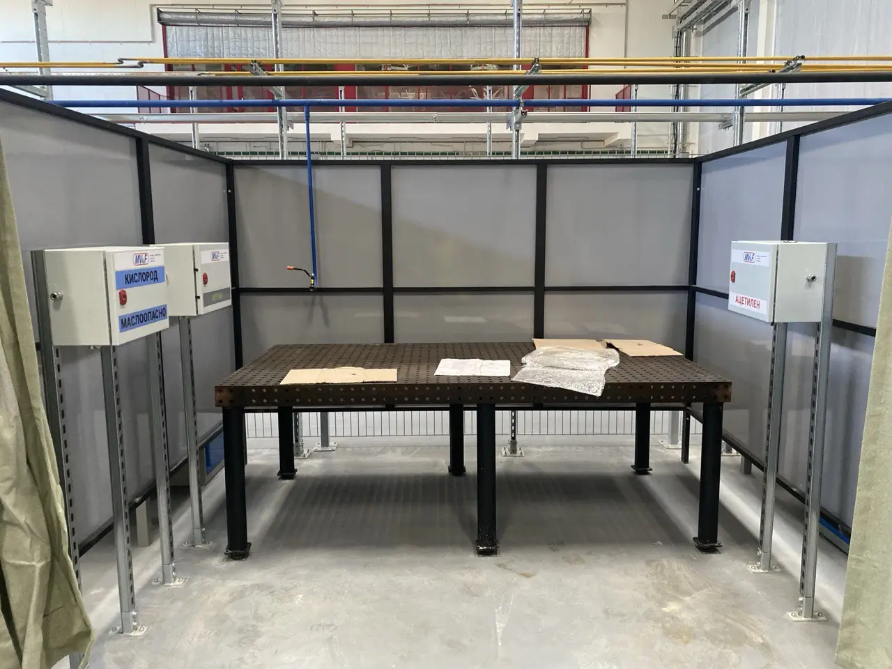 Монтаж оборудования и сетей технических газов для сварочного участка промышленного предприятия